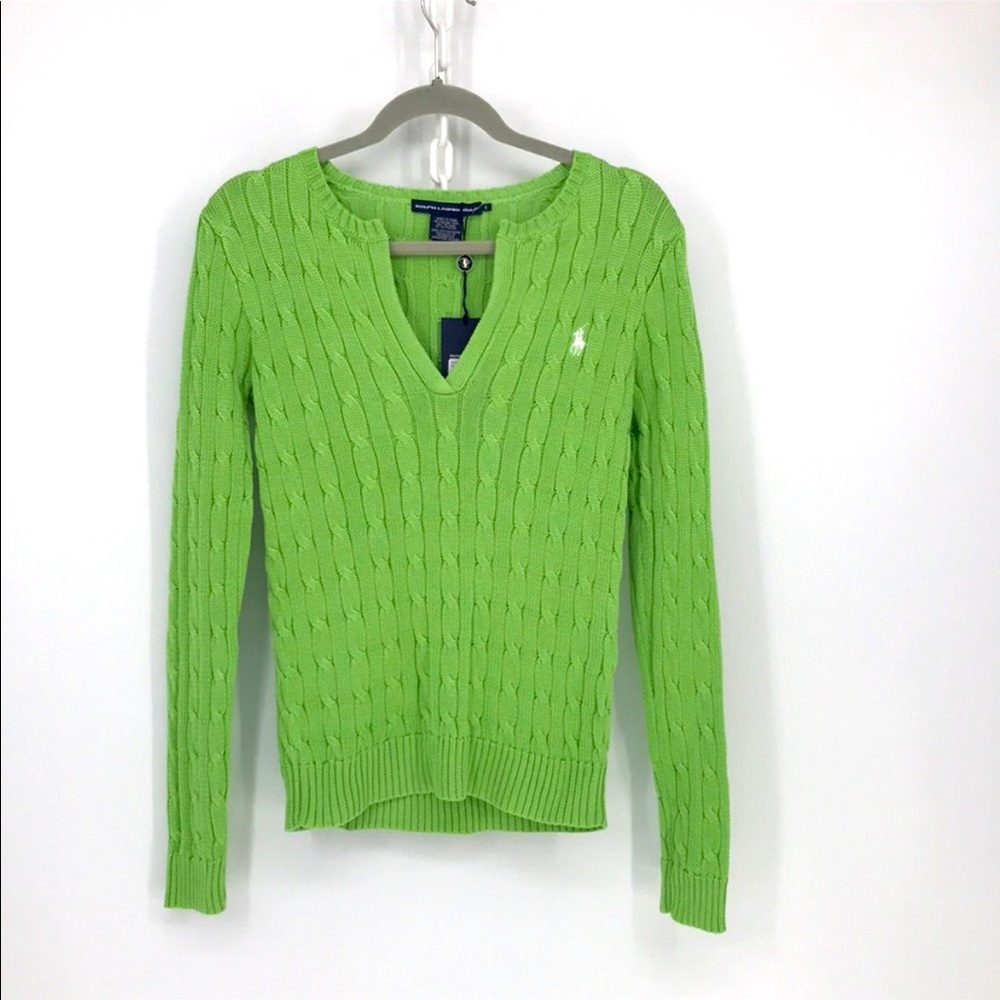 Ralph Lauren Sport Spring Green Sweater Sz S